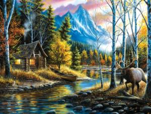 Peaceful Setting Cottage / Cabin Jigsaw Puzzle By SunsOut