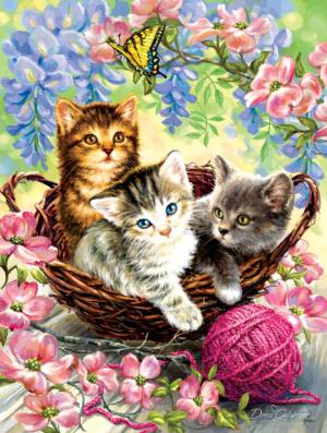 Kittens and Flowers Flowers Jigsaw Puzzle By SunsOut