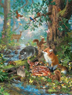 Woodland Forest Friends Forest Large Piece By SunsOut