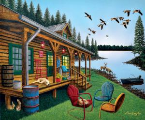 Break of Day Cabin & Cottage Jigsaw Puzzle By SunsOut