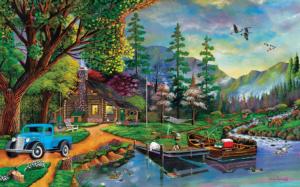 Close to Paradise Cottage / Cabin Jigsaw Puzzle By SunsOut