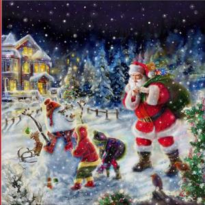 Santa and His Woodland Friends Christmas Jigsaw Puzzle By SunsOut
