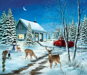 Unexpected Christmas Guests Snow Jigsaw Puzzle By SunsOut