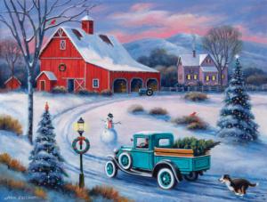 Chasing the Tree Christmas Jigsaw Puzzle By SunsOut