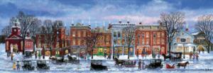 Winter Shopping Americana Panoramic Puzzle By SunsOut