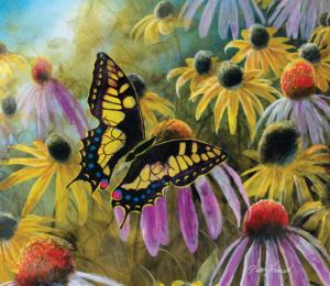 Swallowtail Vistor Flowers Jigsaw Puzzle By SunsOut