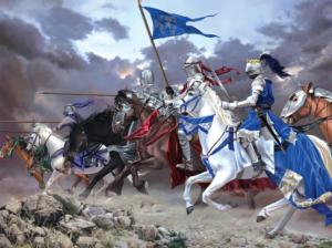 Knights Charge - Scratch and Dent Horse Jigsaw Puzzle By SunsOut