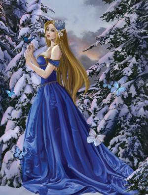 Blue Dress Snow Jigsaw Puzzle By SunsOut