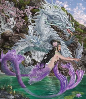 Waterfalls of Jade Mermaid Jigsaw Puzzle By SunsOut