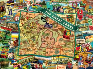 Great Lakes Collage Impossible Puzzle By SunsOut