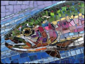 Stained Glass Rainbow Trout Cabin & Cottage Jigsaw Puzzle By SunsOut