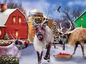Reindeer Farm Christmas Jigsaw Puzzle By SunsOut