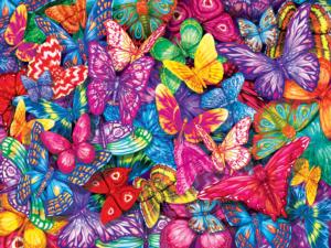 Colorful Butterflies Collage Large Piece By Kodak