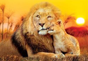 SuperColor 180 - Unexpected Hug  Safari Animals Jigsaw Puzzle By Clementoni