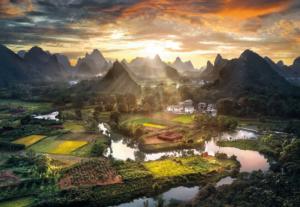 View of China Sunrise & Sunset Jigsaw Puzzle By Clementoni