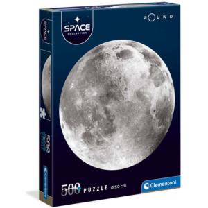 Space Collection - The Moon Space Round Jigsaw Puzzle By Clementoni