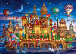 Downtown Hot Air Balloon Jigsaw Puzzle By Clementoni