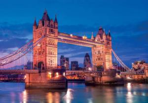 Tower Bridge at Night  Landmarks & Monuments Jigsaw Puzzle By Clementoni