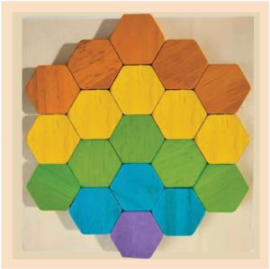 Hexagon Matching Puzzle Math Children's Puzzles By Begin Again