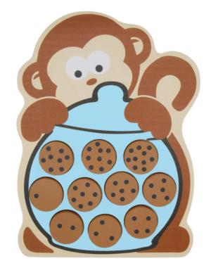 Cookie Counting Monkey Children's Cartoon Children's Puzzles By Begin Again