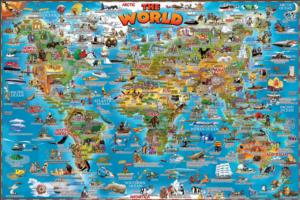 World Illustrated Maps & Geography Jigsaw Puzzle By Dino's Illustrated World