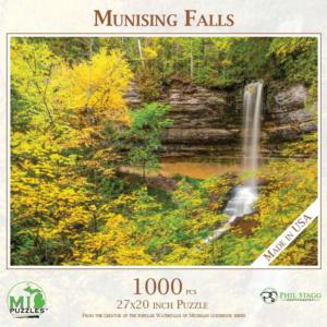 Munising Falls Waterfall Jigsaw Puzzle By MI Puzzles