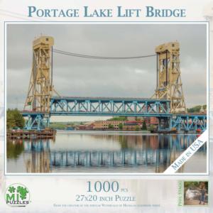 Portage Lake Lift Bridge Lakes & Rivers Jigsaw Puzzle By MI Puzzles