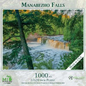 Manabezho Falls Waterfall Jigsaw Puzzle By MI Puzzles
