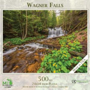 Wagner Falls Waterfall Jigsaw Puzzle By MI Puzzles