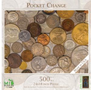 Pocket Change Collage Impossible Puzzle By MI Puzzles