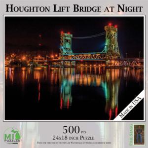 Houghton Lift Bridge at Night United States Jigsaw Puzzle By MI Puzzles