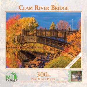 Clam River Bridge - Scratch and Dent Nature Large Piece By MI Puzzles