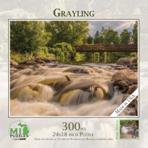 Grayling Waterfall Jigsaw Puzzle By MI Puzzles
