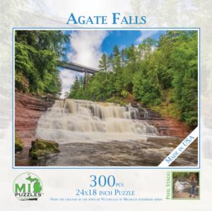 Agate Falls Waterfall Jigsaw Puzzle By MI Puzzles