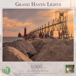 Grand Haven Lights Photography Impossible Puzzle By MI Puzzles