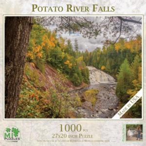 Potato River Falls Waterfall Jigsaw Puzzle By MI Puzzles