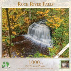 Rock River Falls Waterfall Jigsaw Puzzle By MI Puzzles