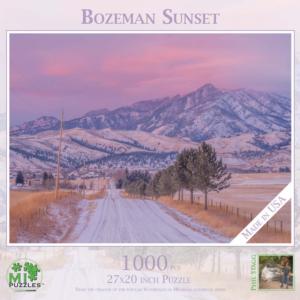 Bozeman Sunset Sunrise & Sunset Jigsaw Puzzle By MI Puzzles