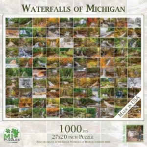 Waterfalls of Michigan Collage Jigsaw Puzzle By MI Puzzles