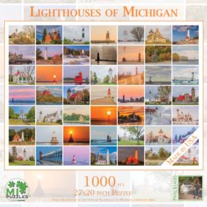 Lighthouses of Michigan United States Jigsaw Puzzle By MI Puzzles