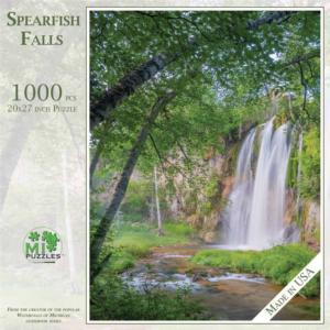 Spearfish Falls Waterfall Jigsaw Puzzle By MI Puzzles