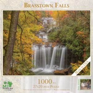 Brasstown Falls Waterfall Jigsaw Puzzle By MI Puzzles