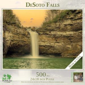 DeSoto Falls Waterfall Jigsaw Puzzle By MI Puzzles