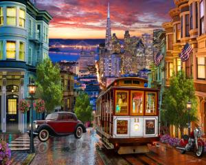 San Francisco Trolley San Francisco Jigsaw Puzzle By Vermont Christmas Company