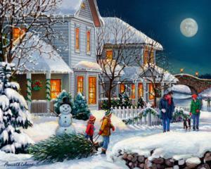Holiday Walk Christmas Jigsaw Puzzle By Vermont Christmas Company