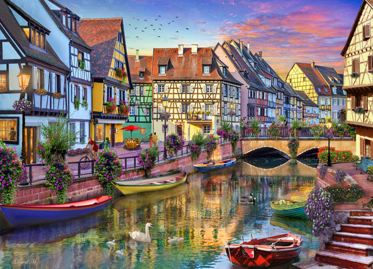 Colmar Canal Lakes / Rivers / Streams Jigsaw Puzzle By Vermont Christmas Company