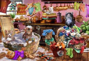 Kittens in the Kitchen Cats Children's Puzzles By Vermont Christmas Company