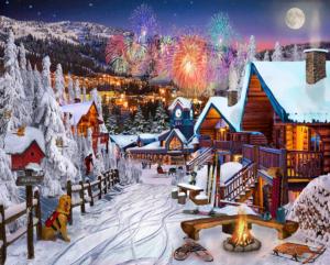 Winter Playground - Scratch and Dent Winter Jigsaw Puzzle By Vermont Christmas Company