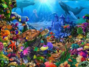 Magical Undersea Turtle Sea Life Jigsaw Puzzle By Vermont Christmas Company