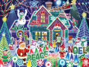 Festival of Lights - Scratch and Dent Christmas Jigsaw Puzzle By Vermont Christmas Company